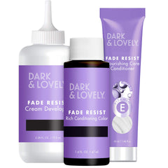 SoftSheen-Carson Dark and Lovely color application step shows even distribution and smooth results.