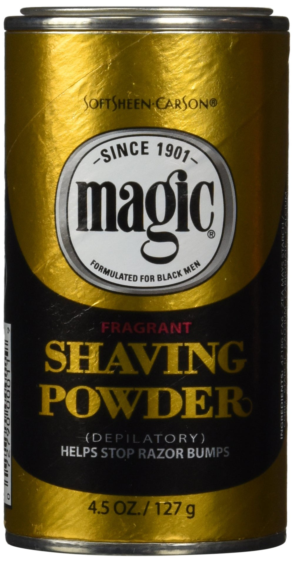 SoftSheen-Carson Magic Razorless Shaving Powder jar for a smooth shave