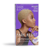 SoftSheen Dark and Lovely bottle pour shows fade-resistant color in luminous blonde 396.