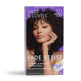 SoftSheen Dark and Lovely Fade Resist bottle highlights vibrant color for lasting results.