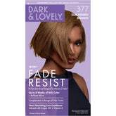 SoftSheen Dark and Lovely Sunkissed Brown 377 application close-up for vibrant color.