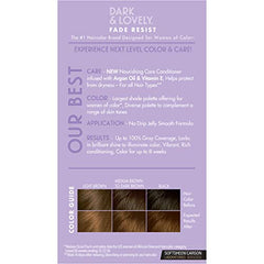 SoftSheen Dark and Lovely Fade Resist color mixing scene highlighting nourishing oils.