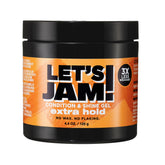SoftSheen Let's Jam extra hold gel bottle showing strong hold and conditioning