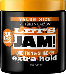 SoftSheen Lets Jam gel, botella derramando: brillo y fijación suave para todo tipo de cabello
