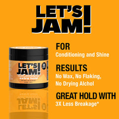 SoftSheen Let's Jam gel applied to wet hair for smooth styling