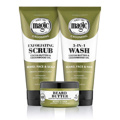 Moisturized hair post-cleanse with SoftSheen Magic Beard Wash.
