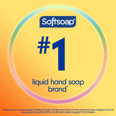 Softsoap Joyful label shows cherry and passion fruit scent for a fruity aroma