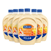 Softsoap Milk & Honey refill bottle front view emphasizes bulk value for daily handwashing
