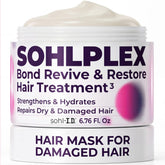 sohl-I.D. Hair Mask bottle close-up, rich conditioning for dry, damaged hair.