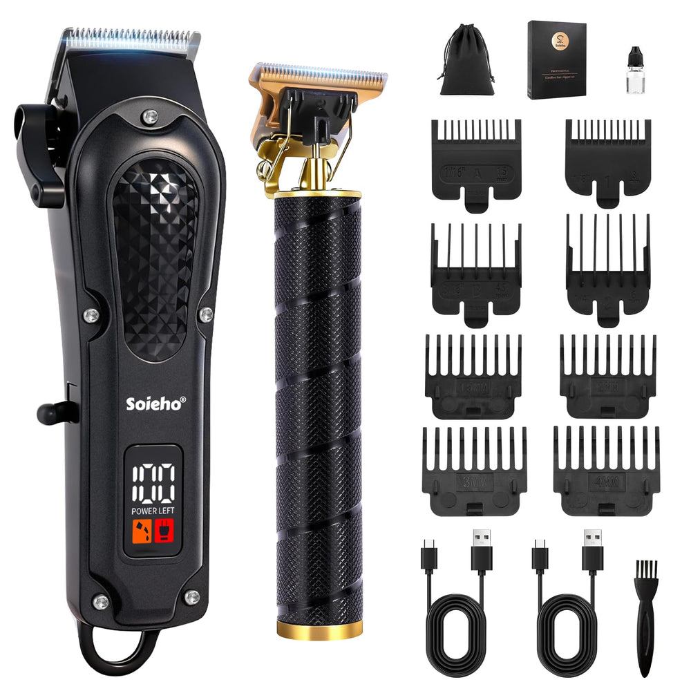 Soieho Professional Hair Clipper front view showing ergonomic grip for precise, comfortable use.