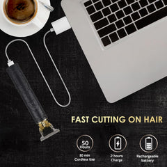 Waterproof cutter head enables quick cleaning after grooming sessions.