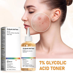 Sokgo 7% Glycolic Toner pore minimizer closeup suggests refined pores and smoother skin