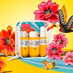 Sol de Janeiro Milky Leave-In conditioner spray aids detangling and heat protection.