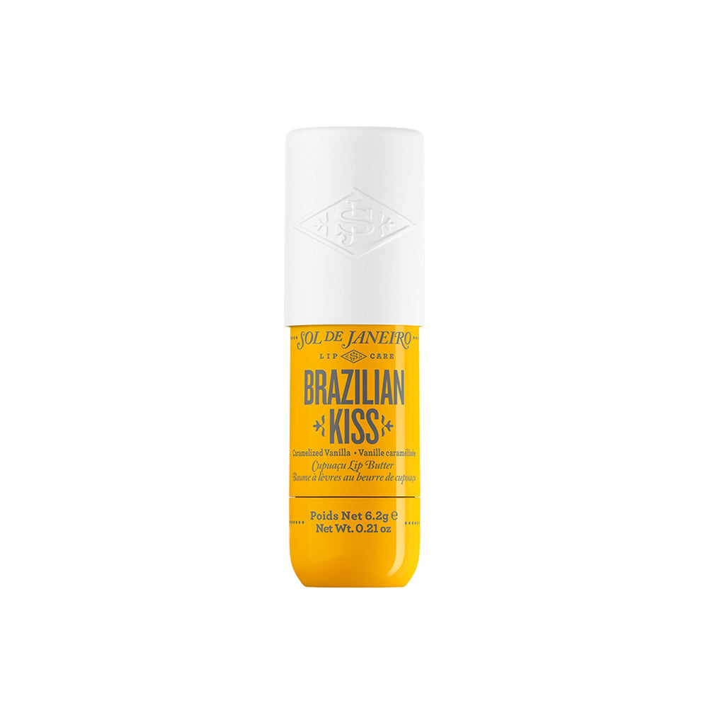 Sol de Janeiro Brazilian Kiss lip butter application texture delivers hydration.