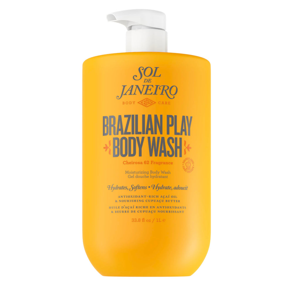 Sol de Janeiro Brazilian Play Body Wash bottle with pump for easy in-shower use