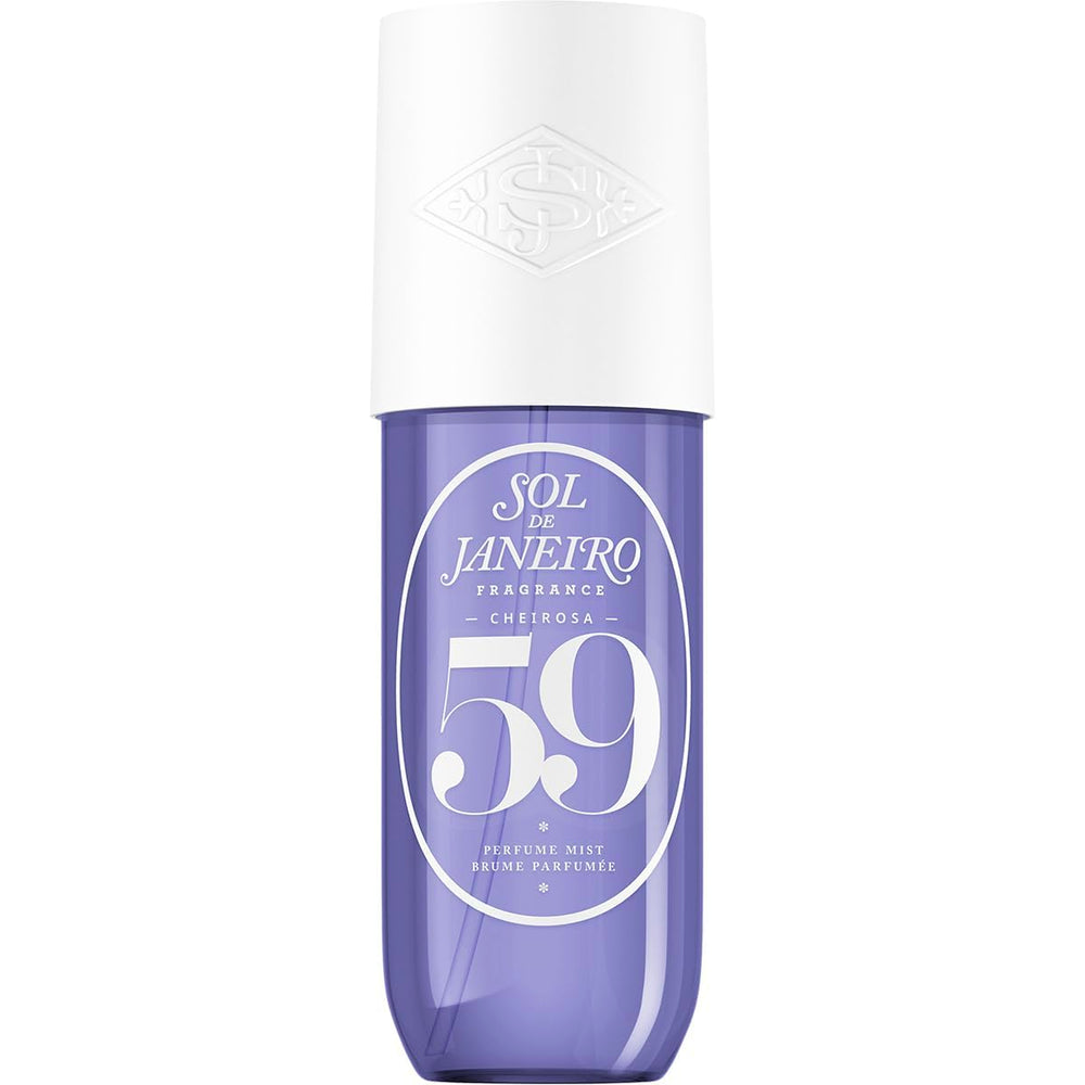 Sol de Janeiro Cheirosa 59 bottle-front view highlighting warm vanilla notes.