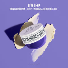 Sol de Janeiro Delicia Drench cream applying on skin for deep moisture.
