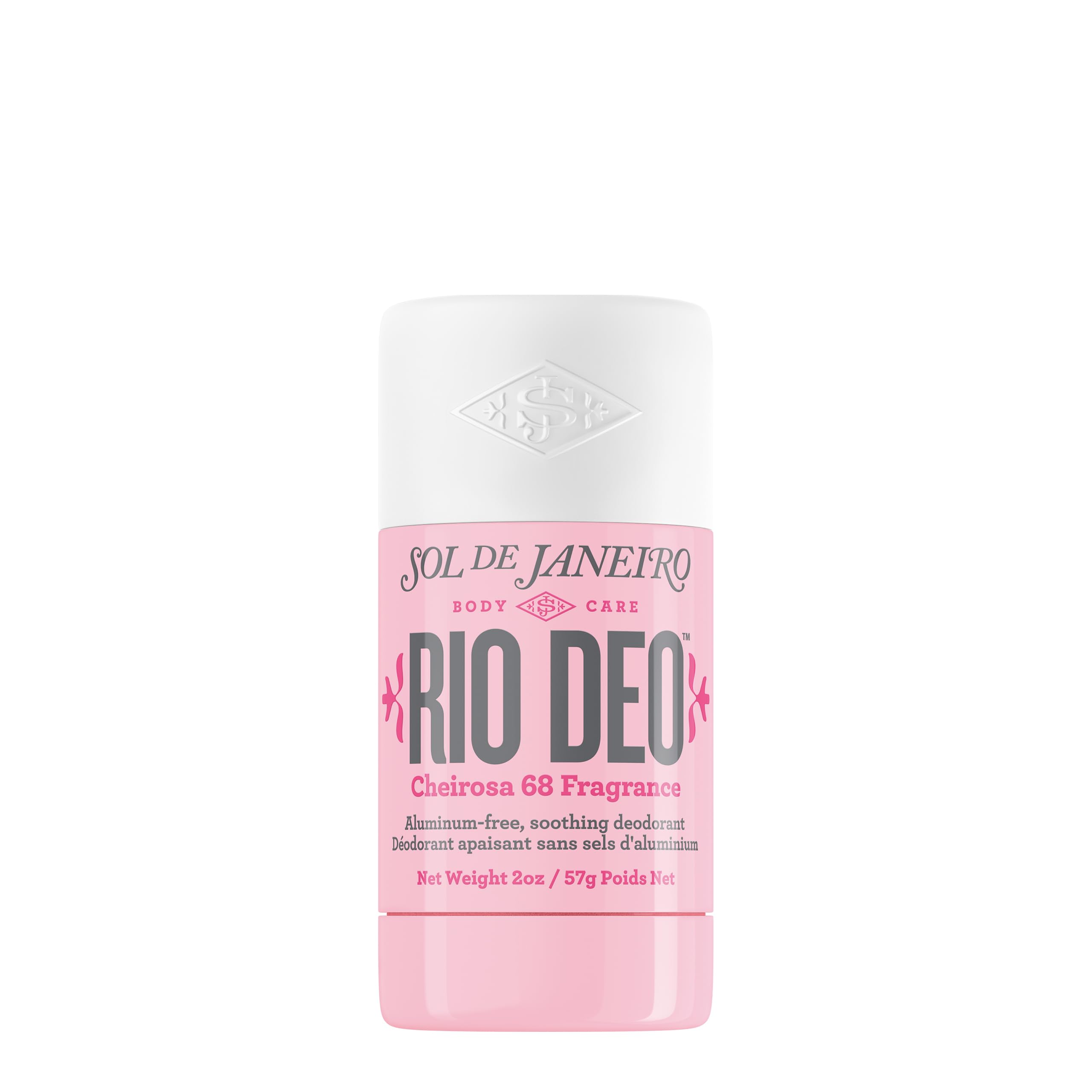 Sol de Janeiro Rio Deo Cheirosa 68 front view, refillable aluminum-free deodorant for daily freshness
