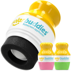 Solar Buddies Sunscreen Applicator pink-green-duo showing kid-friendly design and color duo for family protection