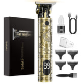 Solati cordless hair clippers with LCD display for real-time power checks and precise grooming.