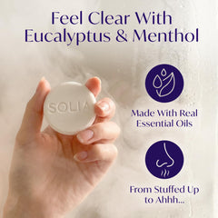 Solia bomba de ducha con aceites reales de eucalipto, experiencia aromática natural