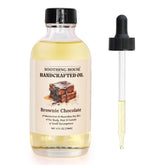 Soothing House Brownie Chocolate Body Oil, botella verter, hidratación suave al instante.