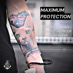 Sorry Mom protective bandage used during swimming for ink protection.