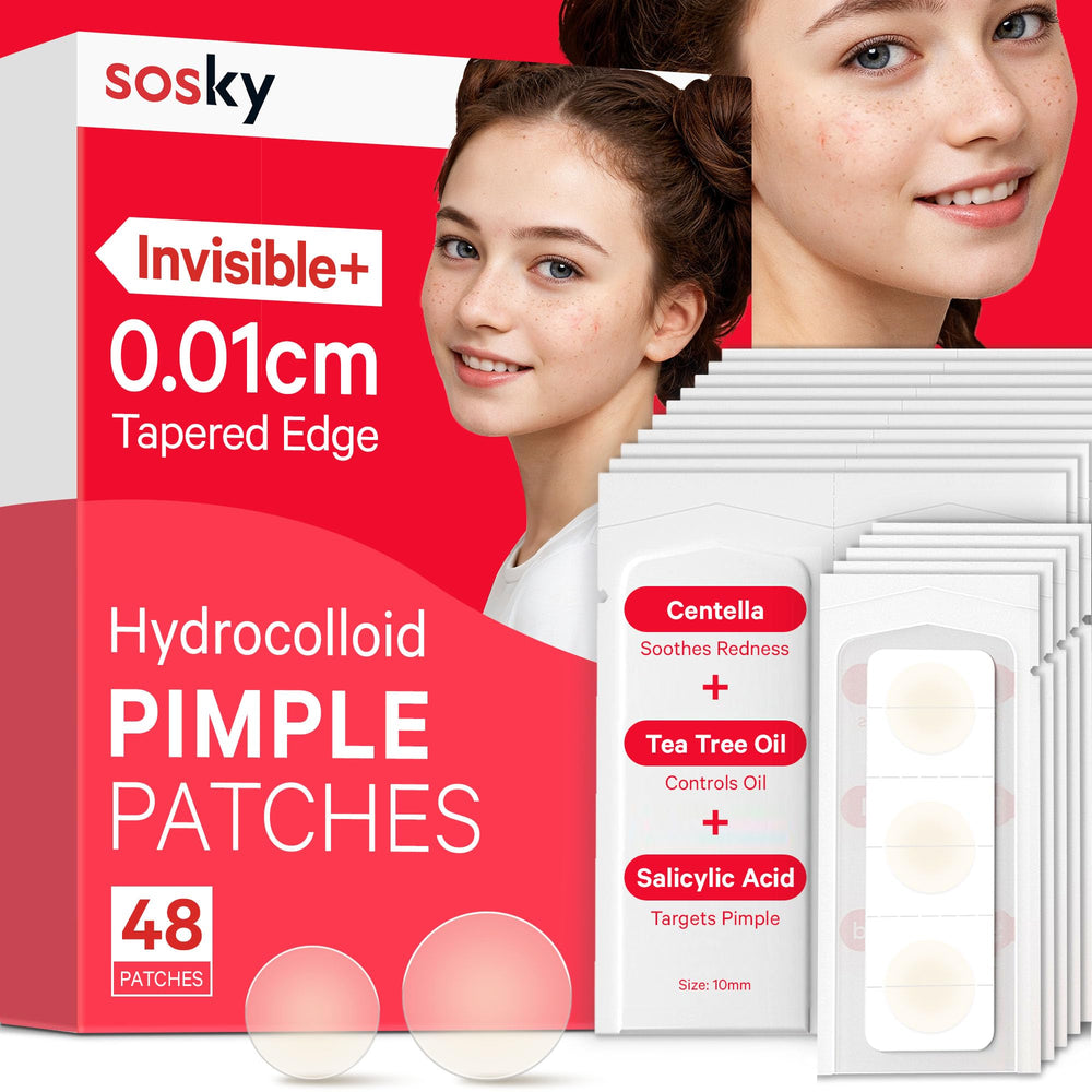 Sosky pimple patches invisible on skin for discrete daytime coverage