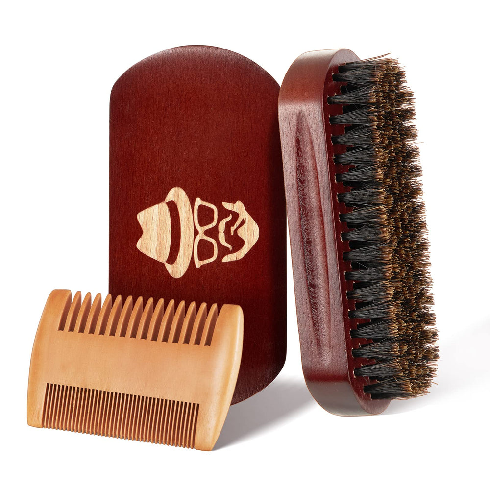 Sosoon beard brush boar bristle close-up for smoothing tangles