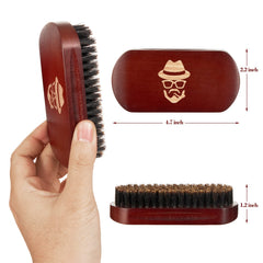 Sosoon beard brush bristles in action massaging and detangling