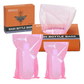 SOTICA bolsas-lavado-botellas-rosadas para proteger y mantener limpias las botellas de tatuaje