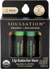 SOULSATION bálsamo labial set para hombres, uso diario y sabores variados.