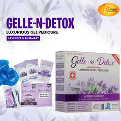 SPA REDI Gelle-n-Detox Rosemary jar highlights premium foot care ingredients.