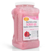 SPA REDI Sensual Rose Pumice Scrub Gel bottle showing exfoliating texture for smoother skin.