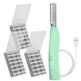 Spa Sciences SIMA dermaplane razor close-up for painless facial hair removal and smoother skin