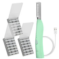 Spa Sciences SIMA dermaplane razor close-up for painless facial hair removal and smoother skin