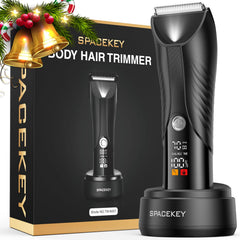 Spacekey electric body trimmer with LED light for precise ball grooming and safety