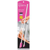 Spatty Daddy beauty spatula set 6-inch pink reaching the last drop of products.
