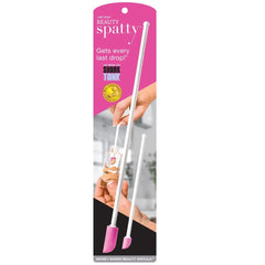 Spatty Daddy beauty spatula set 6-inch pink reaching the last drop of products.
