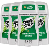 Speed Stick desodorante para hombre, barra Irish Spring, fragancia fresca para empezar el día.