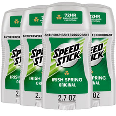 Speed Stick desodorante para hombre, barra Irish Spring, fragancia fresca para empezar el día.