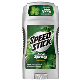 Speed Stick Irish Spring Original antiperspirant stick closeup for all-day freshness