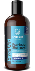 Sphagnum Botanicals Psoriasis Shampoo with Menthol Drops cools and soothes the scalp.