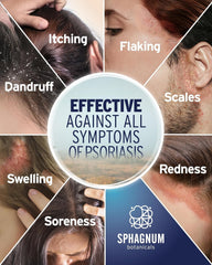 Sphagnum Botanicals Salicylic Acid Shampoo cleanses flaky scalp areas.