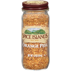 Spice Islands orange peel bottle ready to brighten recipes with citrus zest.