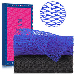 SpiralScgv African Net Sponge pack front view offers deep cleansing and luxurious lather.