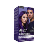 Splat Purple Desire dye kit contents ready for bold color application.