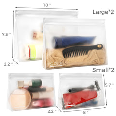 SPLF clear toiletry bag large pack, roomy interior ideal for travel toiletries and cosmetics.