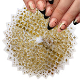 SPLOCUDU gold star line 3D nail stickers for easy, salon-quality at-home nail art.