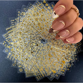 SPLOCUDU pegatinas doradas para uñas 3D autoadhesivas con acabado brillante